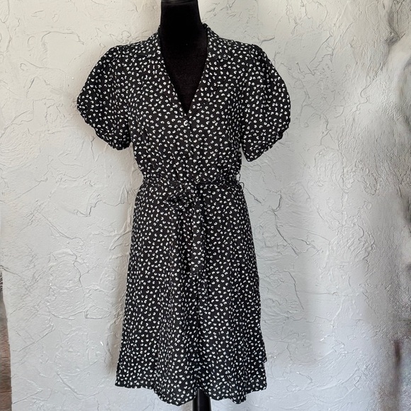 Dkny Dresses & Skirts - Elegant Black and White Polka Dot Dress DKNY size 8